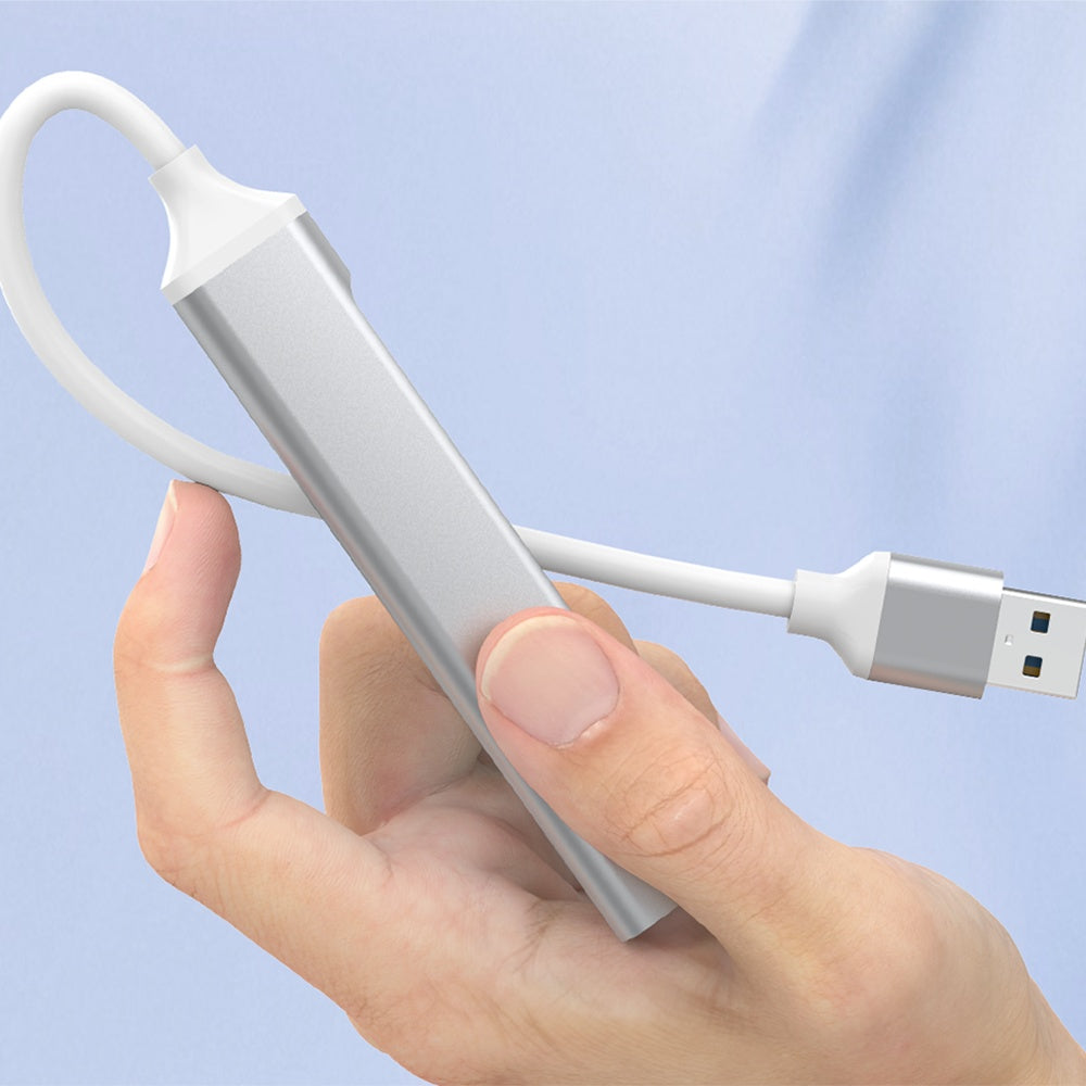 USB-hub Techsuit H19 PolarisBridge, 4in1, Grå Vit