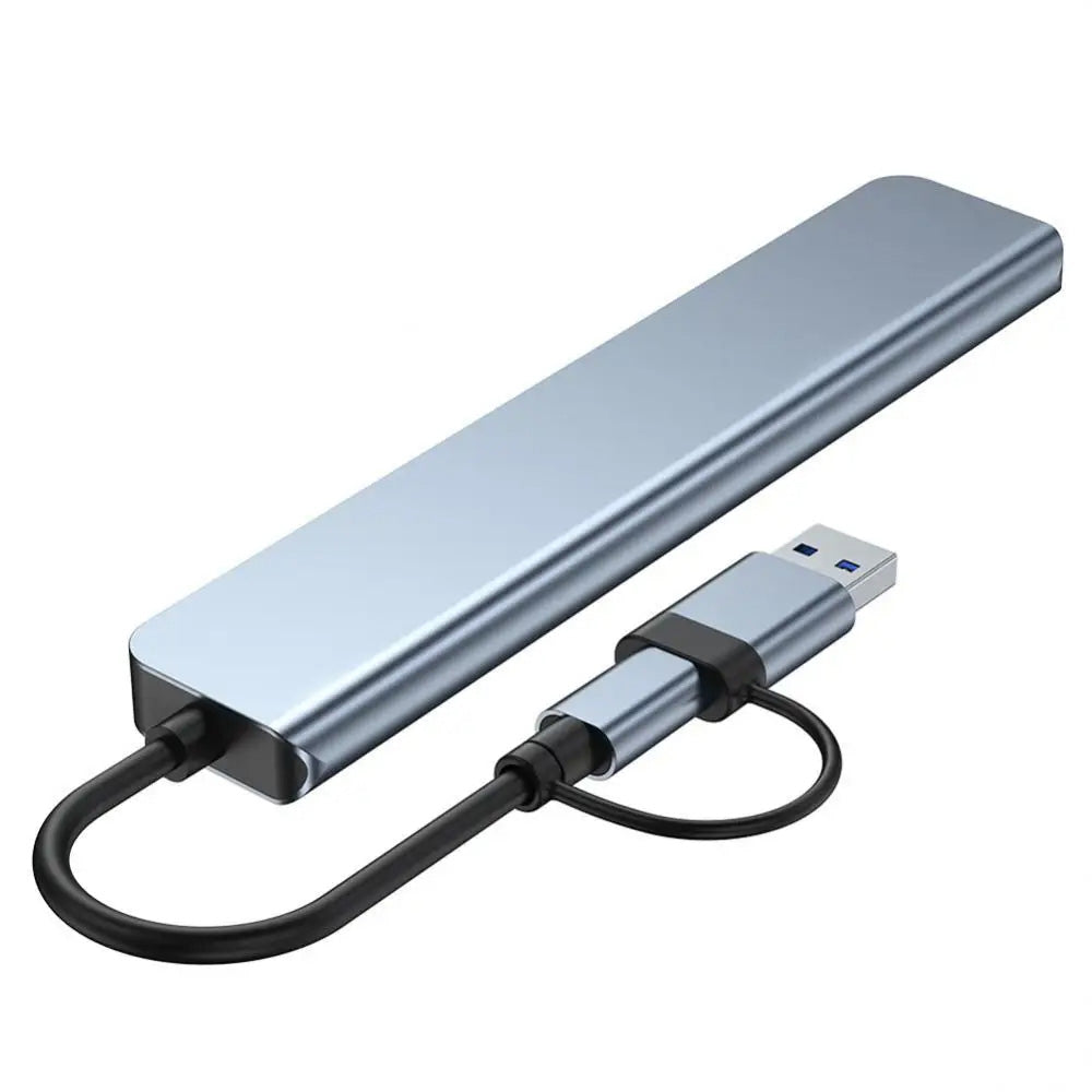 Hub USB / USB-C Techsuit H6 DataBridge, 7in1, Grå