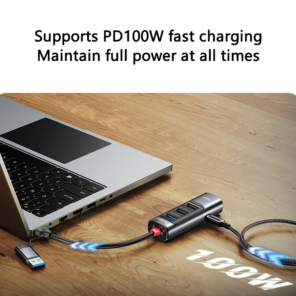 USB / USB-C-hubb Yesido HB20, 5in1, Grå