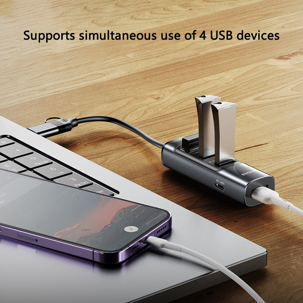 USB / USB-C-hubb Yesido HB20, 5in1, Grå