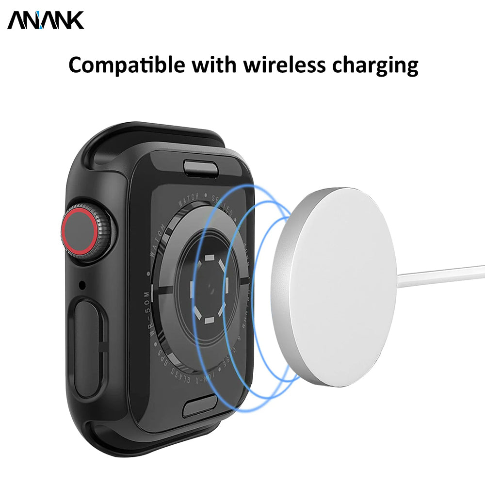 Anank Screen Guard-fodral för Apple Watch Series 7 41mm, svart