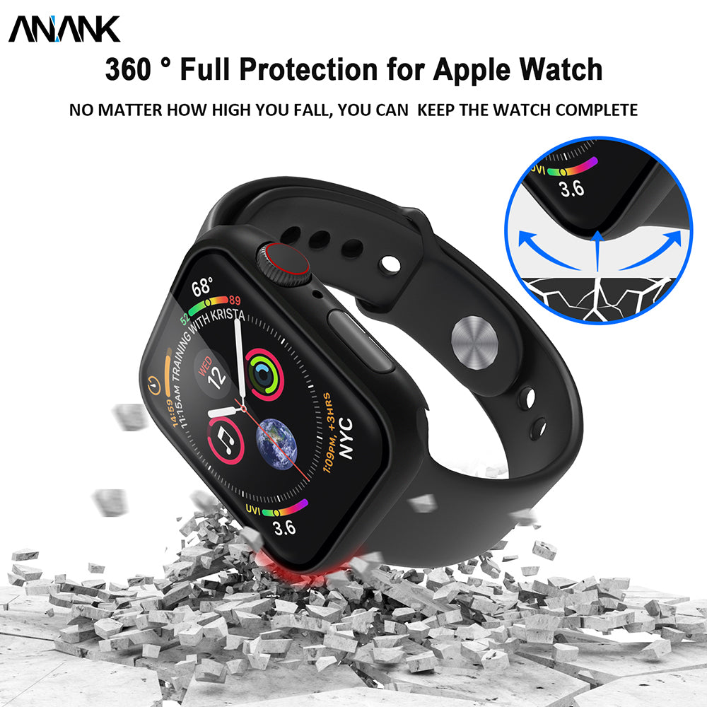Anank Screen Guard-fodral för Apple Watch Series 7 41mm, svart