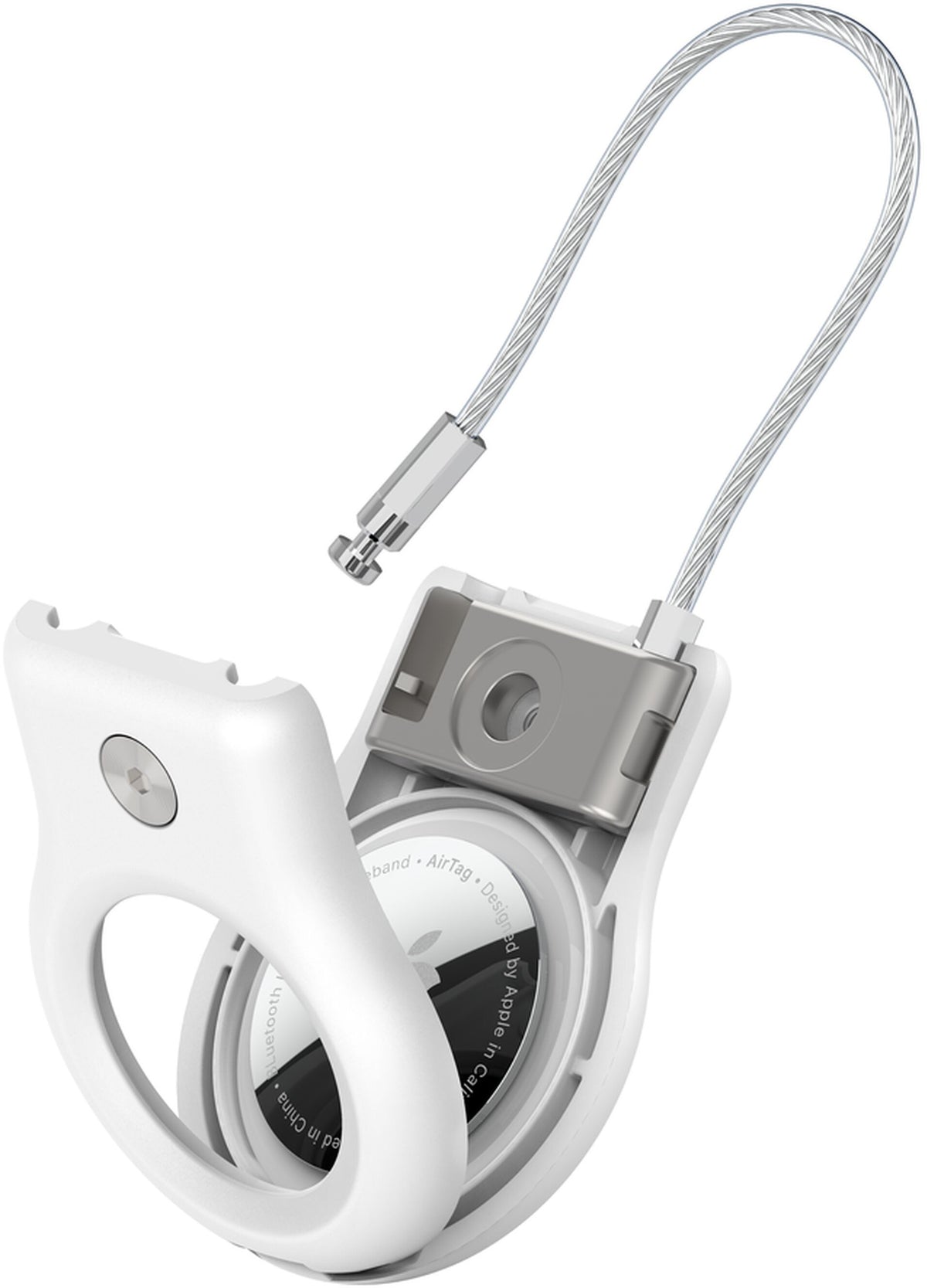 Belkin Wire Cable-fodral för Apple AirTag, Vit MSC009btWH