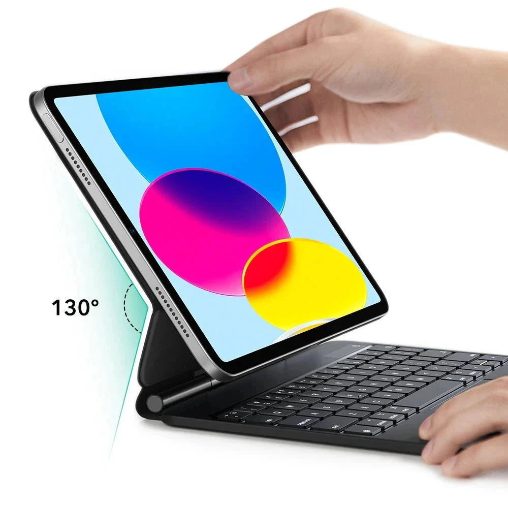 Fodral med tangentbord för Apple iPad (2025) / (2022), ESR, Rebound, Vit