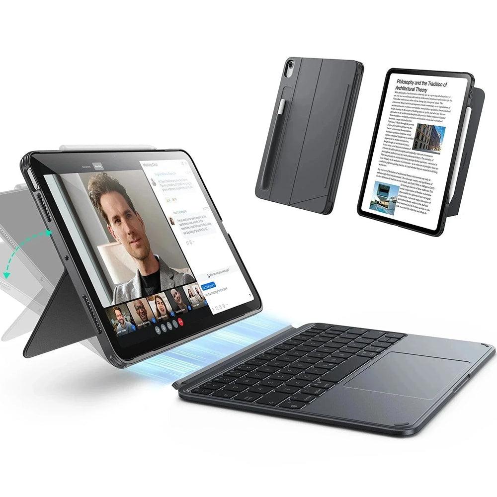 Fodral med tangentbord för Apple iPad Air 13 (2025) / Air 13 (2024), ESR, Shift, Grå