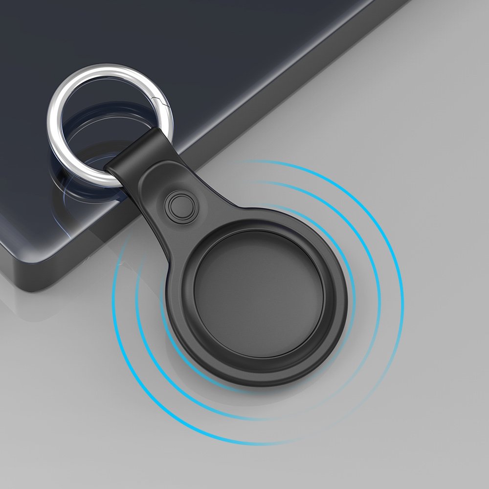 DUX DUCIS Secure-fodral för Apple AirTag, Set om 4 stycken, Svart / Blå / Rosa / Grön