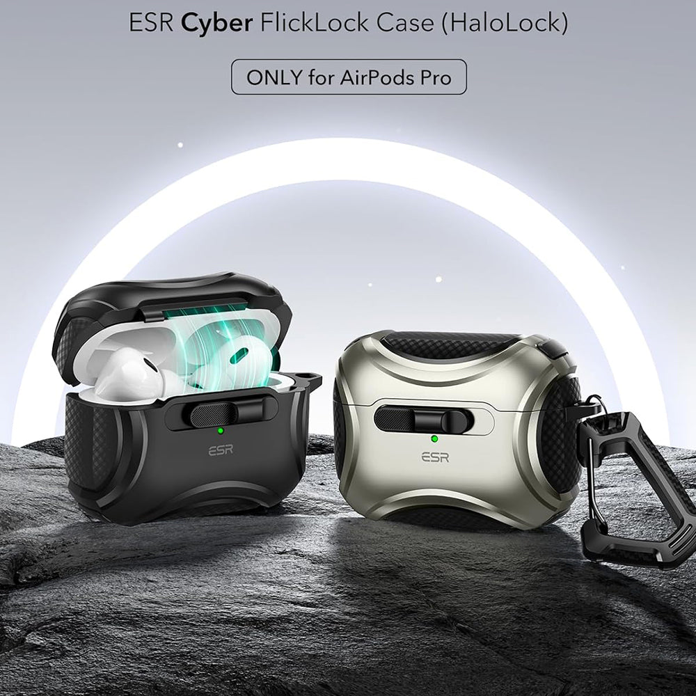 ESR Cyber fodral för Apple AirPods Pro Series, Svart