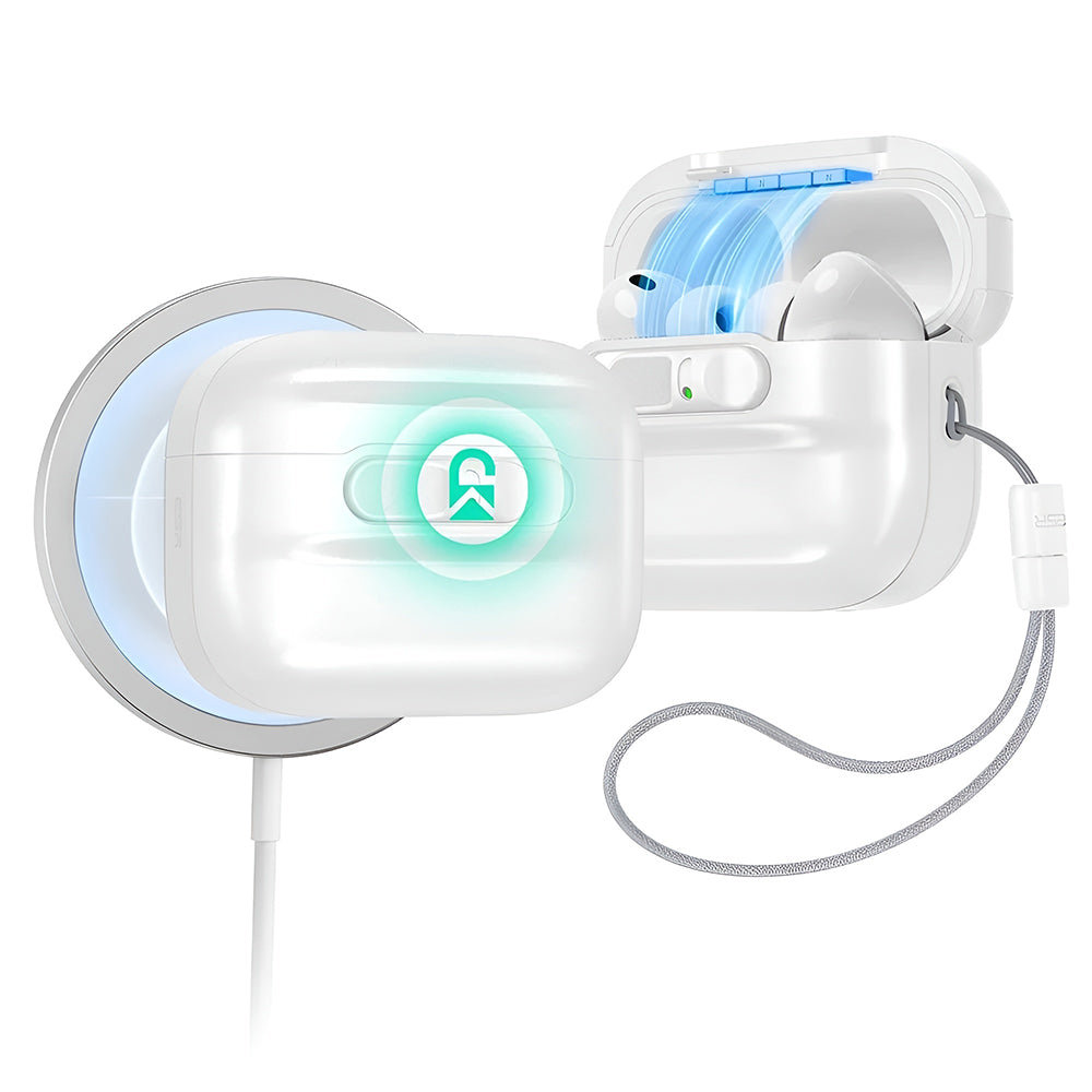 ESR Pulse Magnetic FlickLock-skal för Apple AirPods Pro 3, Vit