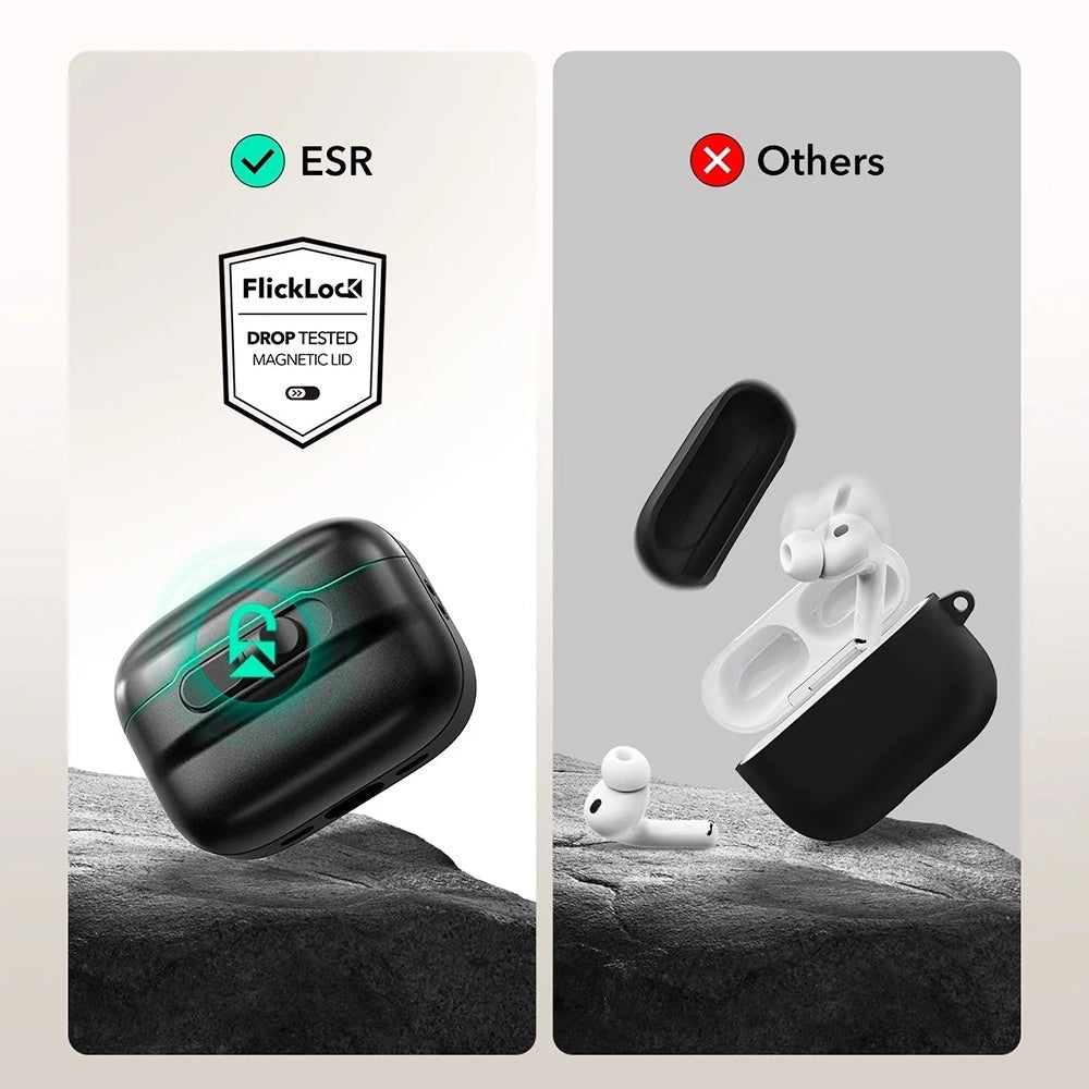 ESR Pulse Magnetic FlickLock-skal för Apple AirPods Pro 3, Vit