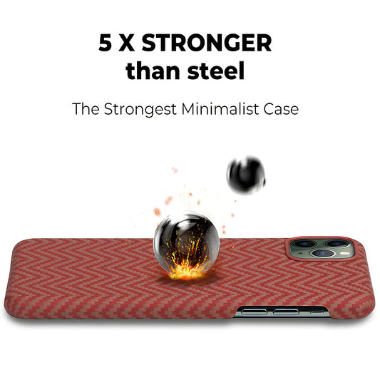 Väska för Apple iPhone 11 Pro, Pitaka, MagEZ Car Herrignbone, Rosie KI1107