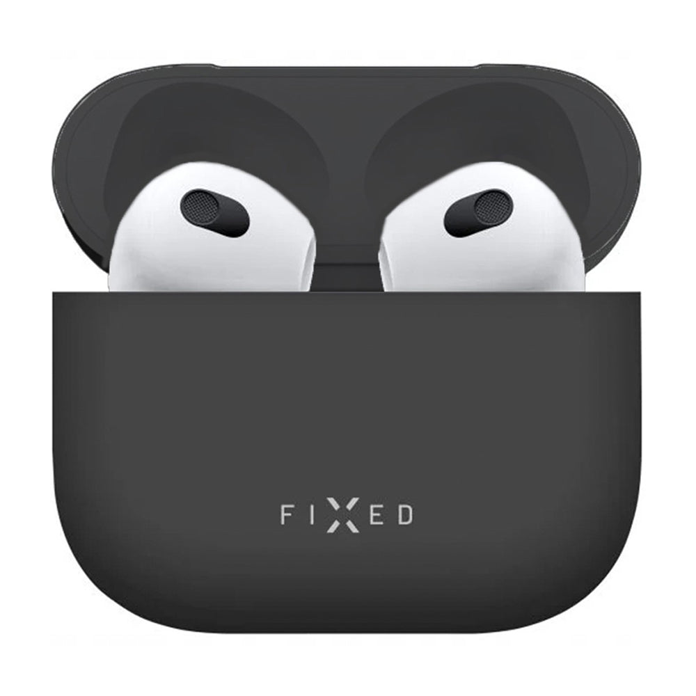 Fixed Silky fodral för Apple AirPods 4, Svart