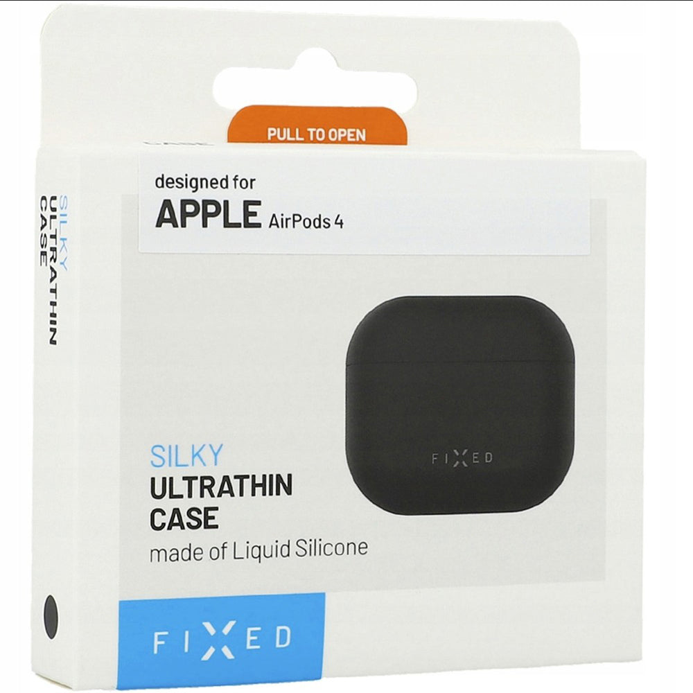 Fixed Silky fodral för Apple AirPods 4, Svart