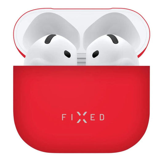 Fixed Silky fodral för Apple AirPods 4, Röd