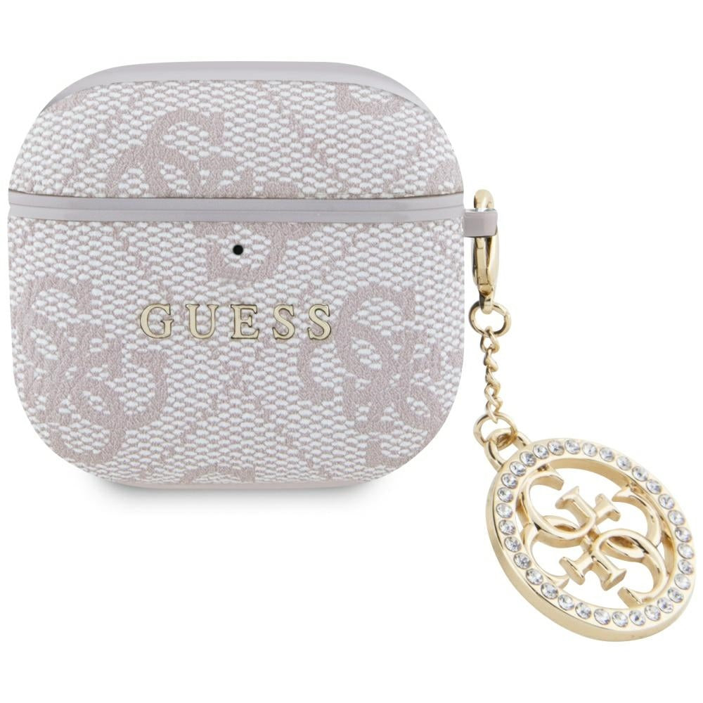 Guess 4G Strass Charm fodral för Apple AirPods 4, Rosa