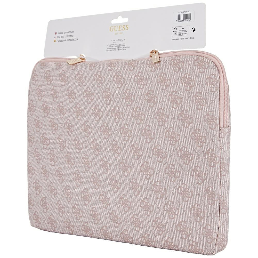 Guess 4G Triangle Logo Case for 14-inch Laptop, Pink