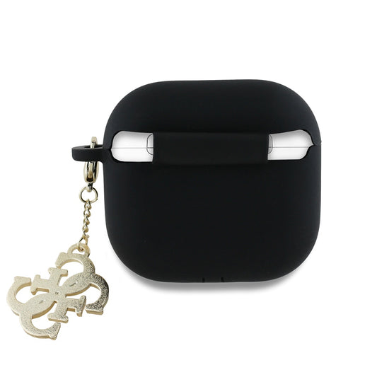 Guess W/4G Charm fodral för Apple AirPods 4, Svart