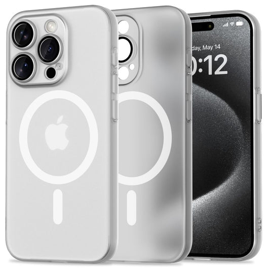 MagSafe-fodral för Apple iPhone 15 Pro, Tech-Protect, MagSlim, Vit