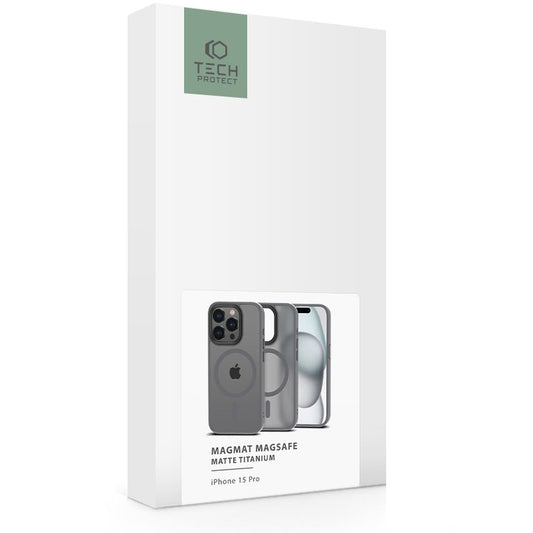 MagSafe-fodral för Apple iPhone 15 Pro, Tech-Protect, Magmat, Magmat, Grå