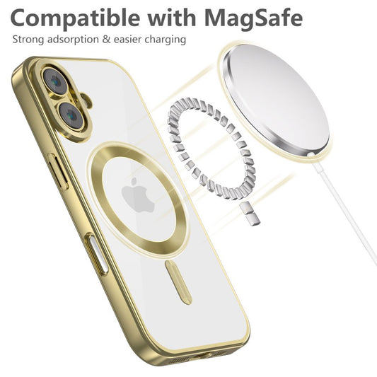 MagSafe-fodral för Apple iPhone 16, Tech-Protect, Magflex Satin, guld