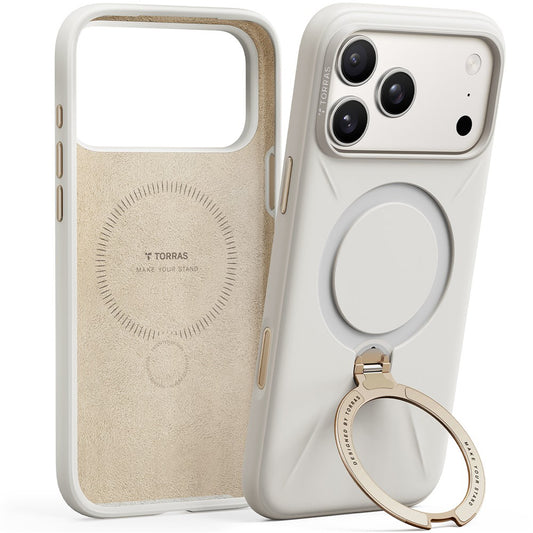 MagSafe-fodral för Apple iPhone 17 Pro, Torras, QPRO Silicone, Vit