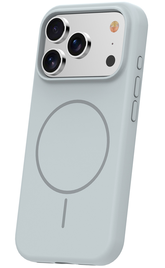 MagSafe-fodral för Apple iPhone 17 Pro, OEM, Tunt silikon, Grå