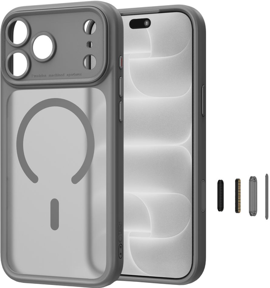 MagSafe-skal för Apple iPhone 18 Pro Max / 17 Pro Max, Tech-Protect, MagPeak CC, mattgrått