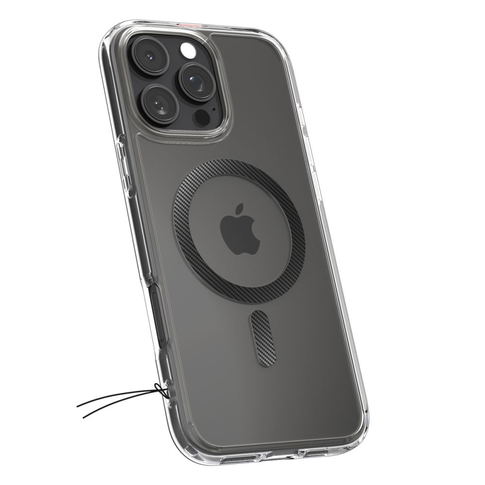 MagSafe-skal för Apple iPhone 16 Pro Max, Spigen, Ultra Hybrid Carbon, Grå ACS08000