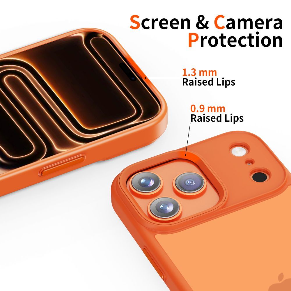 Skyddsfodral för Apple iPhone 17 Pro, Tech-Protect, Magmat, Matt Orange
