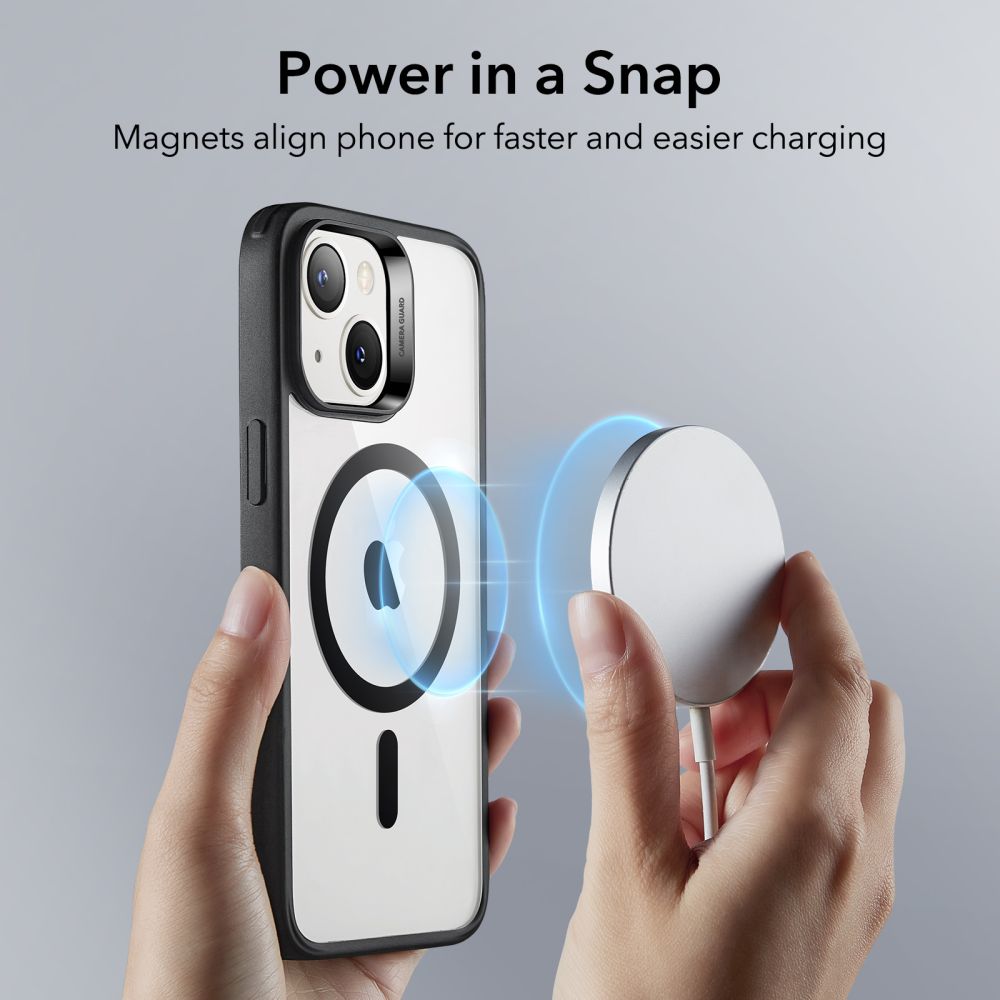 MagSafe-skal för Apple iPhone 14 / 13, ESR, Classic Hybrid, Svart Transparent