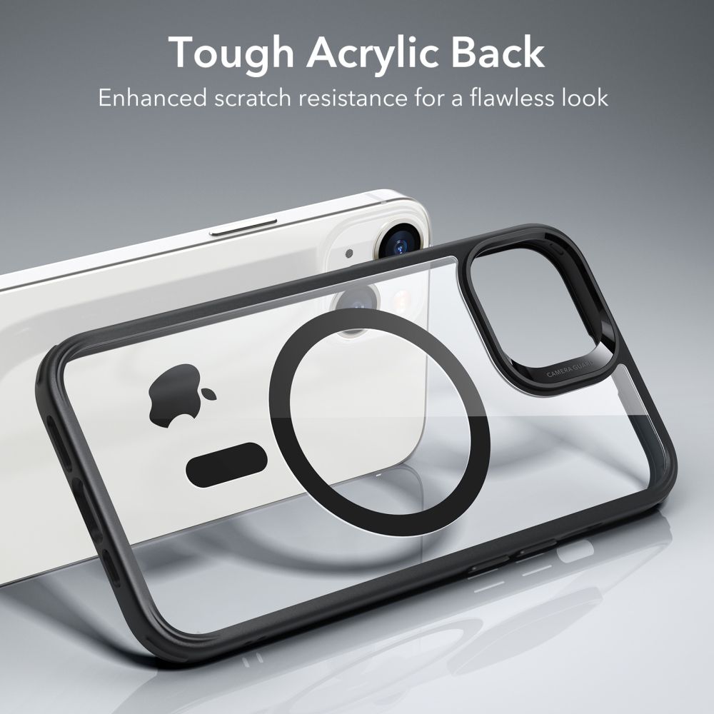 MagSafe-skal för Apple iPhone 14 / 13, ESR, Classic Hybrid, Svart Transparent