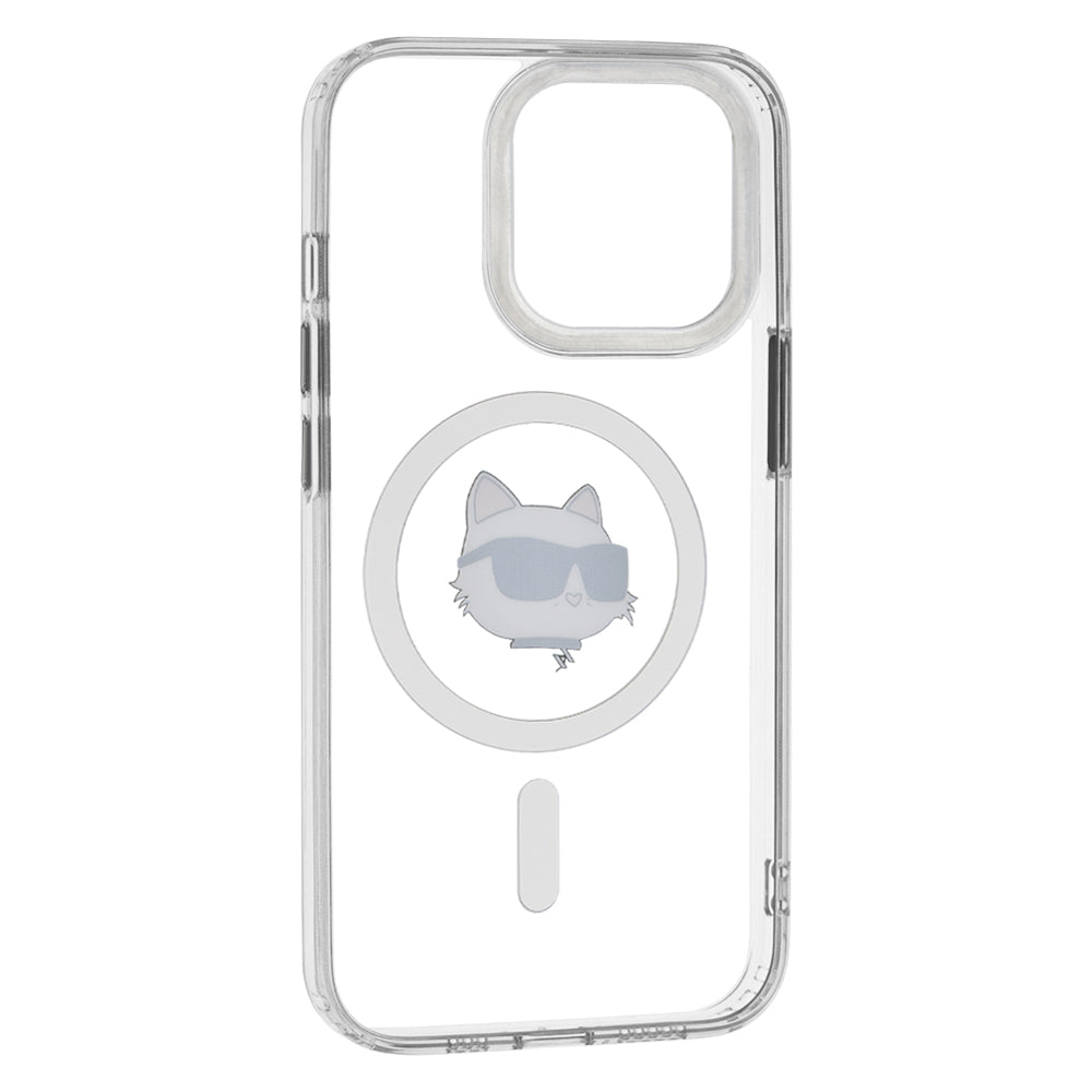 MagSafe-skal för Apple iPhone 13 Pro Max, Karl Lagerfeld, IML Metal Choupette's Head, Vit