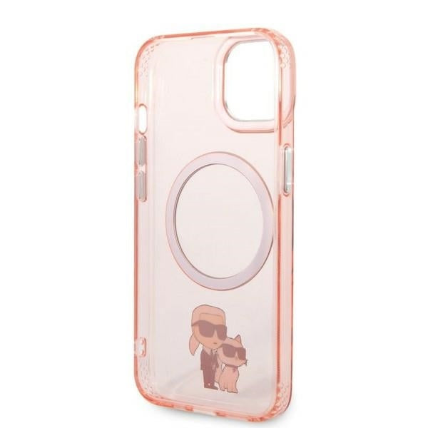 MagSafe-skal för Apple iPhone 14, Karl Lagerfeld, Ikonik Karl & Choupette, Rosa