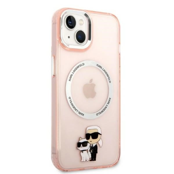 MagSafe-skal för Apple iPhone 14, Karl Lagerfeld, Ikonik Karl & Choupette, Rosa