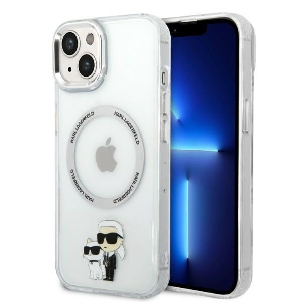 MagSafe-skal för Apple iPhone 14 Plus, Karl Lagerfeld, Ikonik Karl & Choupette, Transparent