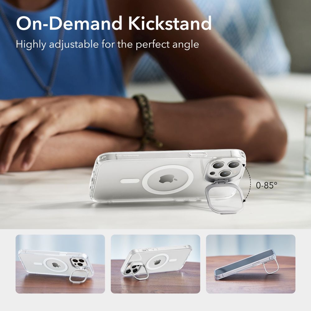 MagSafe-skal för Apple iPhone 14 Pro, ESR, Classic Kickstand, Transparent