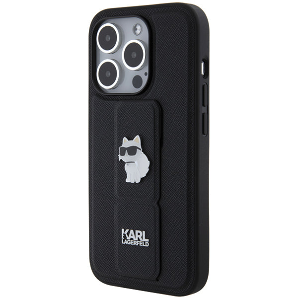 MagSafe-skal för Apple iPhone 14 Pro, Karl Lagerfeld, Saffiano Gripstand Choupette, Svart