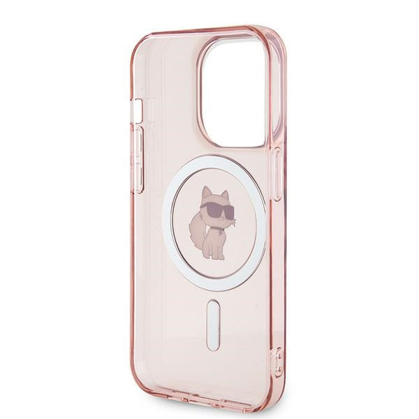 MagSafe-skal för Apple iPhone 14 Pro Max, Karl Lagerfeld, IML Choupette, Rosa