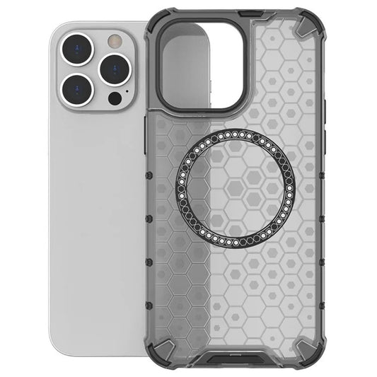 MagSafe-fodral för Apple iPhone 14 Pro, Techsuit, HoneyComb Shield, Vit