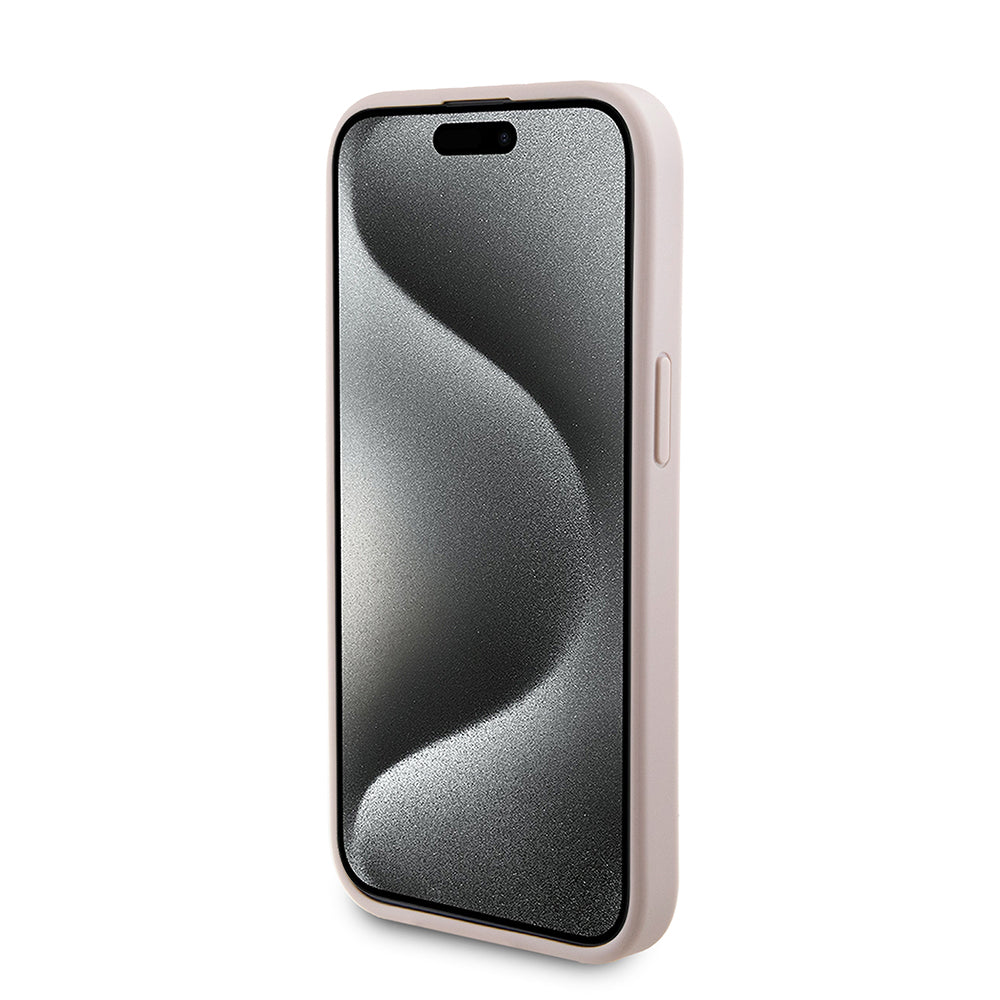 MagSafe-skal för Apple iPhone 15, Guess, Powerbank 4G Metal Logo, Rosa