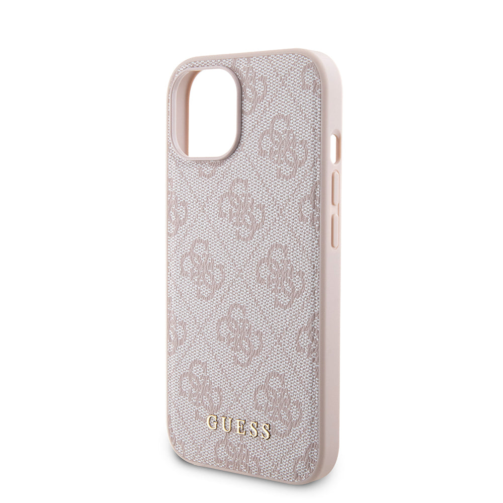 MagSafe-skal för Apple iPhone 15, Guess, Powerbank 4G Metal Logo, Rosa