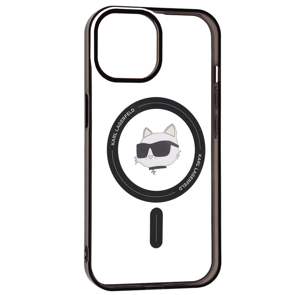 MagSafe-skal för Apple iPhone 15, Karl Lagerfeld, IML Choupette's Head, Transparent