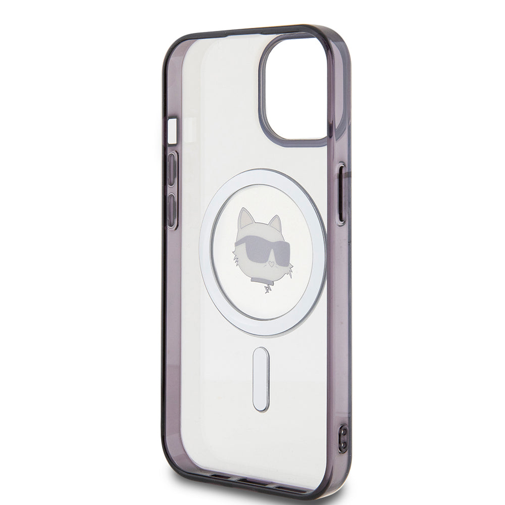 MagSafe-skal för Apple iPhone 15, Karl Lagerfeld, IML Choupette's Head, Transparent