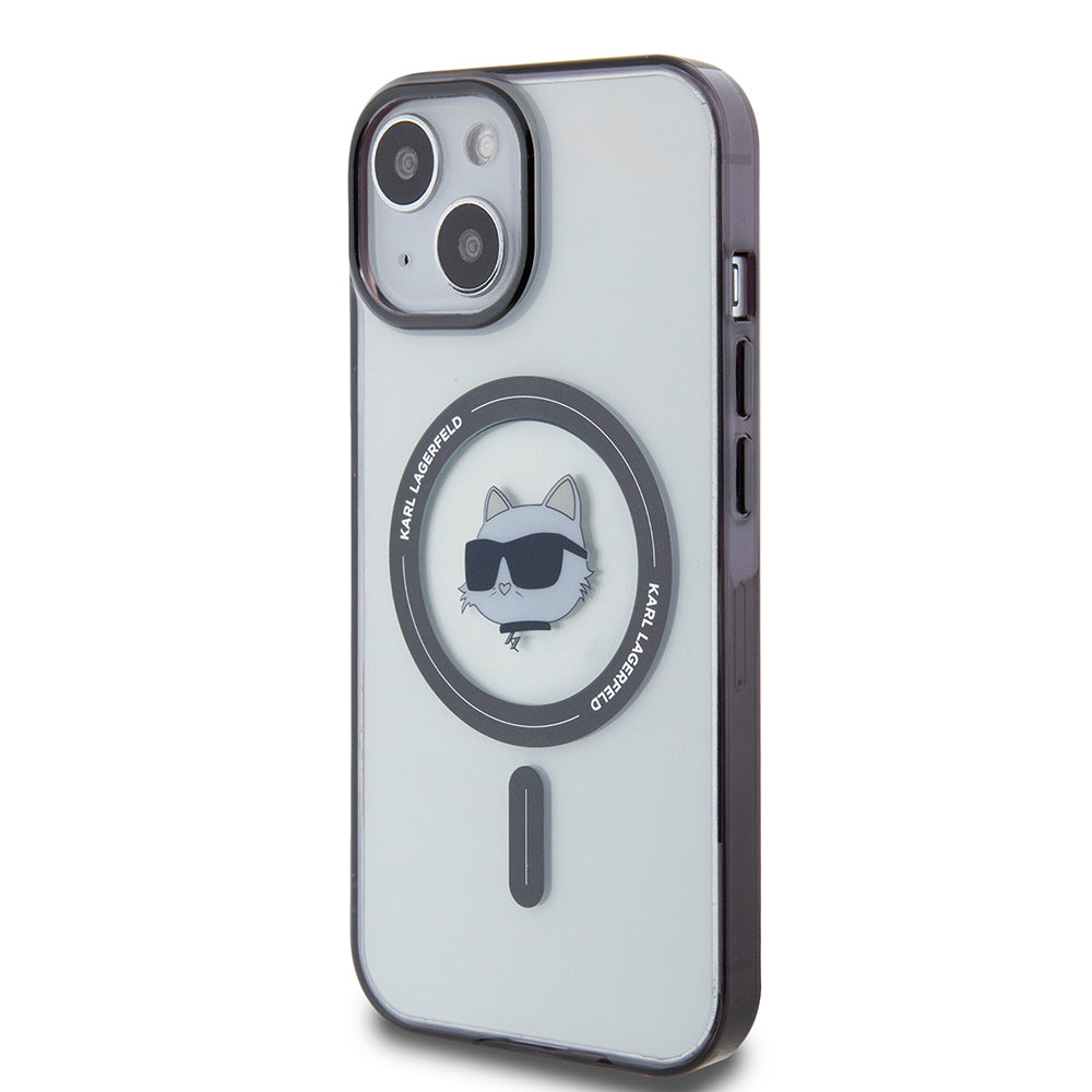 MagSafe-skal för Apple iPhone 15, Karl Lagerfeld, IML Choupette's Head, Transparent