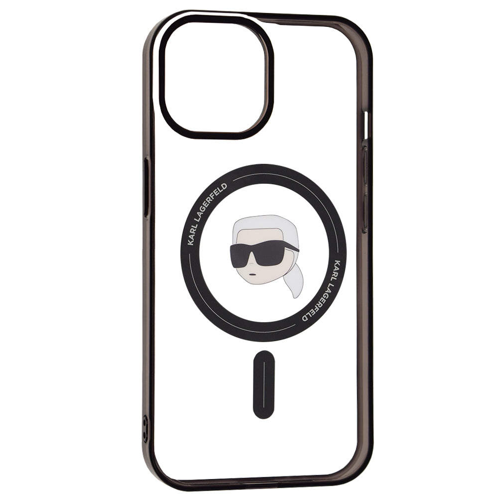 MagSafe-skal för Apple iPhone 15, Karl Lagerfeld, IML Karl's Head, Transparent