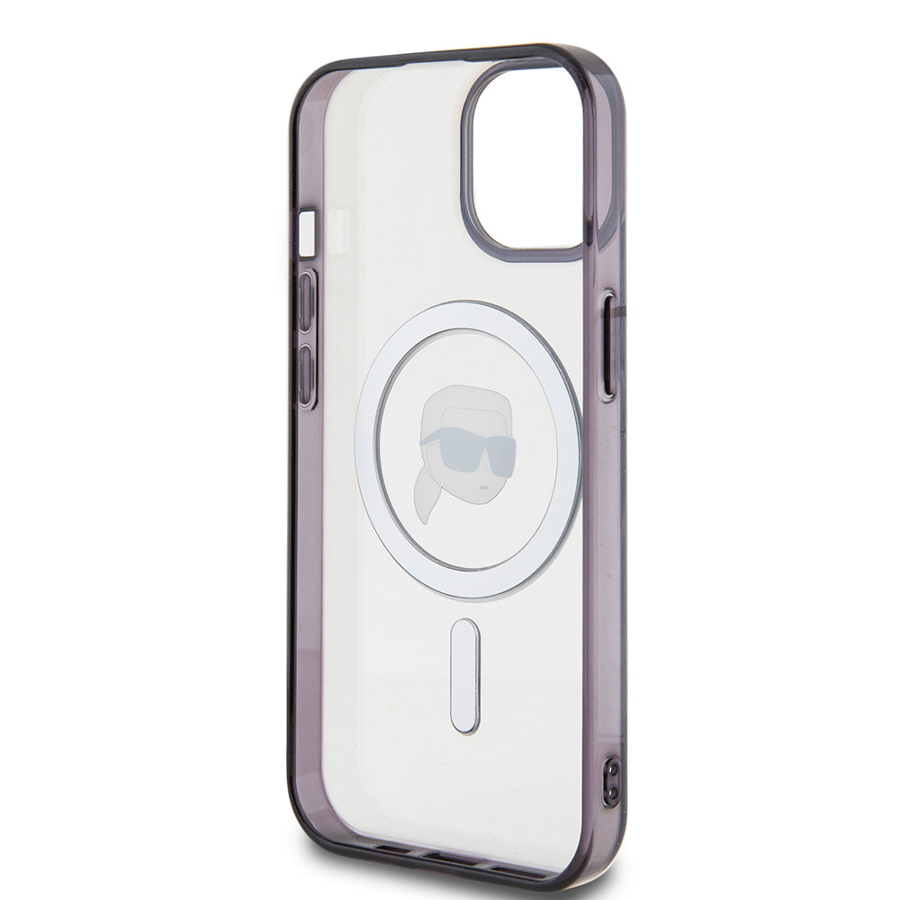 MagSafe-skal för Apple iPhone 15, Karl Lagerfeld, IML Karl's Head, Transparent