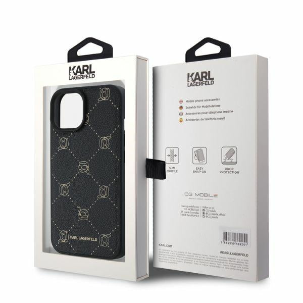 MagSafe-skal för Apple iPhone 15, Karl Lagerfeld, Karl's Head, Svart