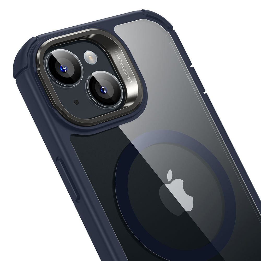MagSafe-skal för Apple iPhone 15 Plus, ESR, Armor Tough Kickstand, Transparent Marinblå