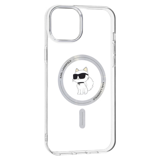 MagSafe-skal för Apple iPhone 15 Plus / 14 Plus, Karl Lagerfeld, IML Choupette, Transparent