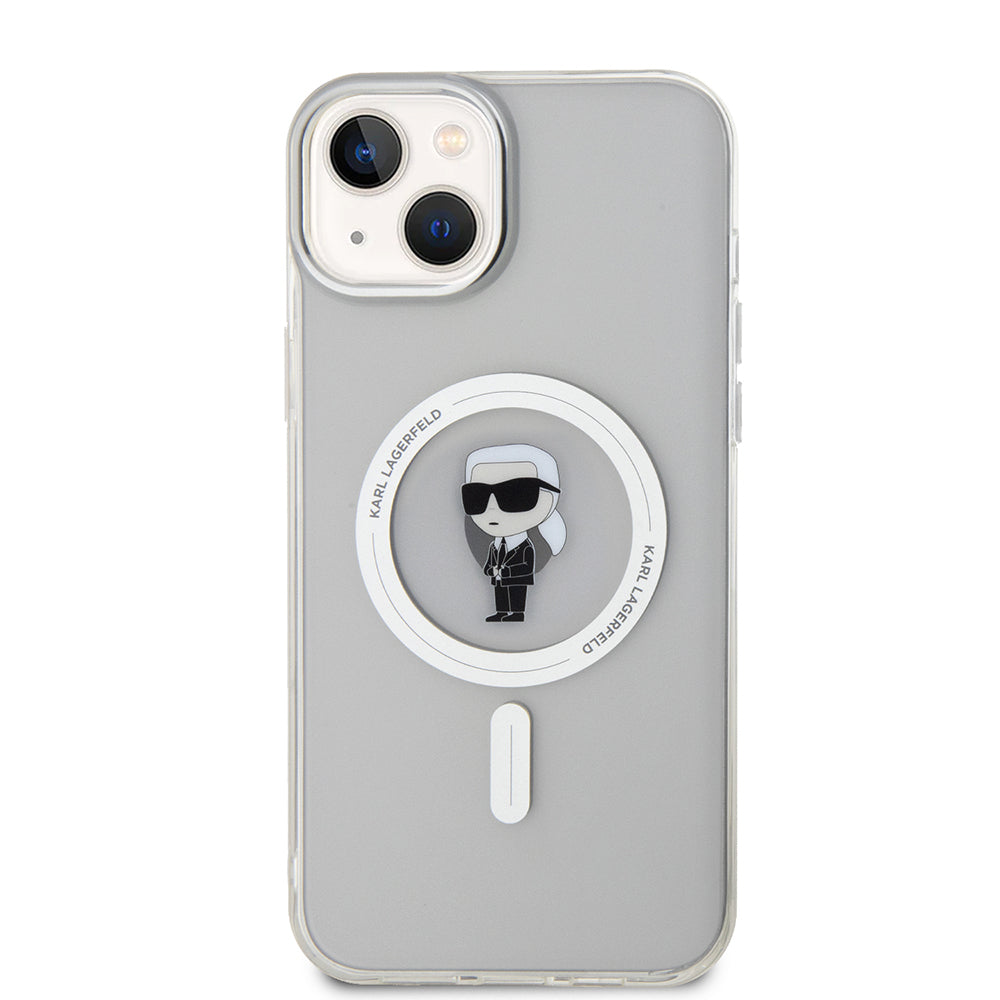 MagSafe-skal för Apple iPhone 15 Plus, Karl Lagerfeld, IML Ikonik Karl, Transparent
