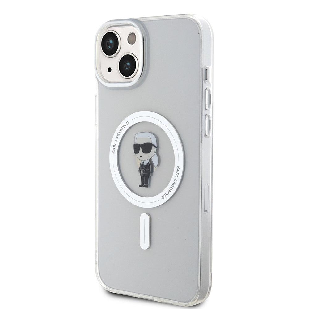 MagSafe-skal för Apple iPhone 15 Plus, Karl Lagerfeld, IML Ikonik Karl, Transparent